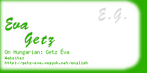 eva getz business card